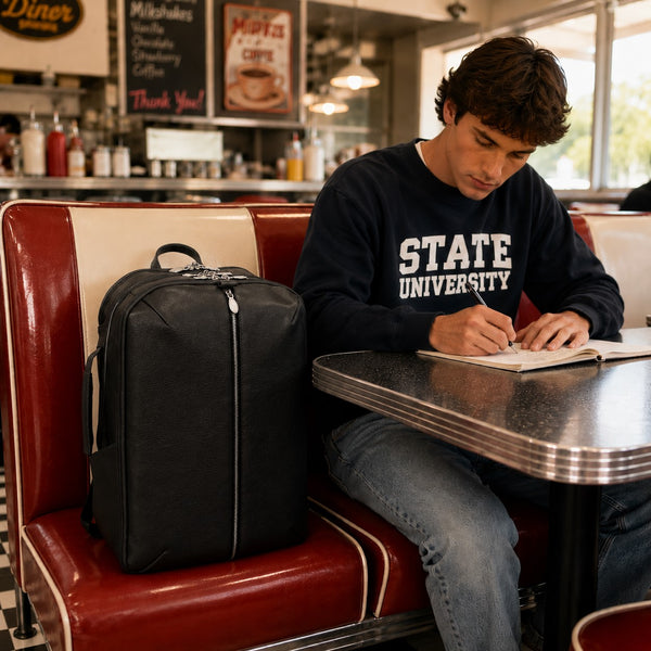 ENGLEWOOD | 17” Leather Carry-All Weekend Laptop Backpack
