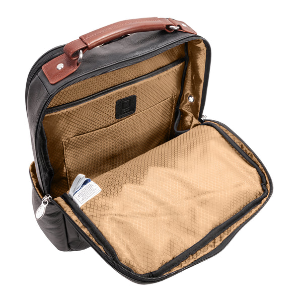 LOGAN | 17” Leather Two-Tone Laptop Backpack