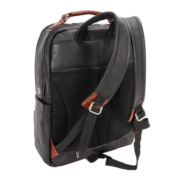 LOGAN | 17” Leather Two-Tone Laptop Backpack