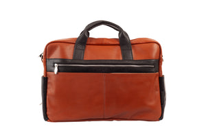 SOUTHPORT | 17” Leather Two-Tone Laptop Briefcase