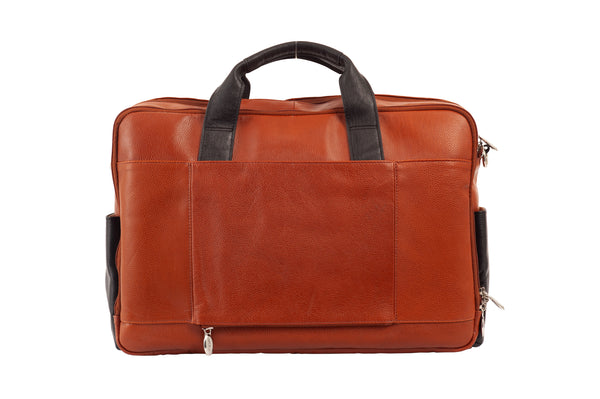SOUTHPORT | 17” Leather Two-Tone Laptop Briefcase