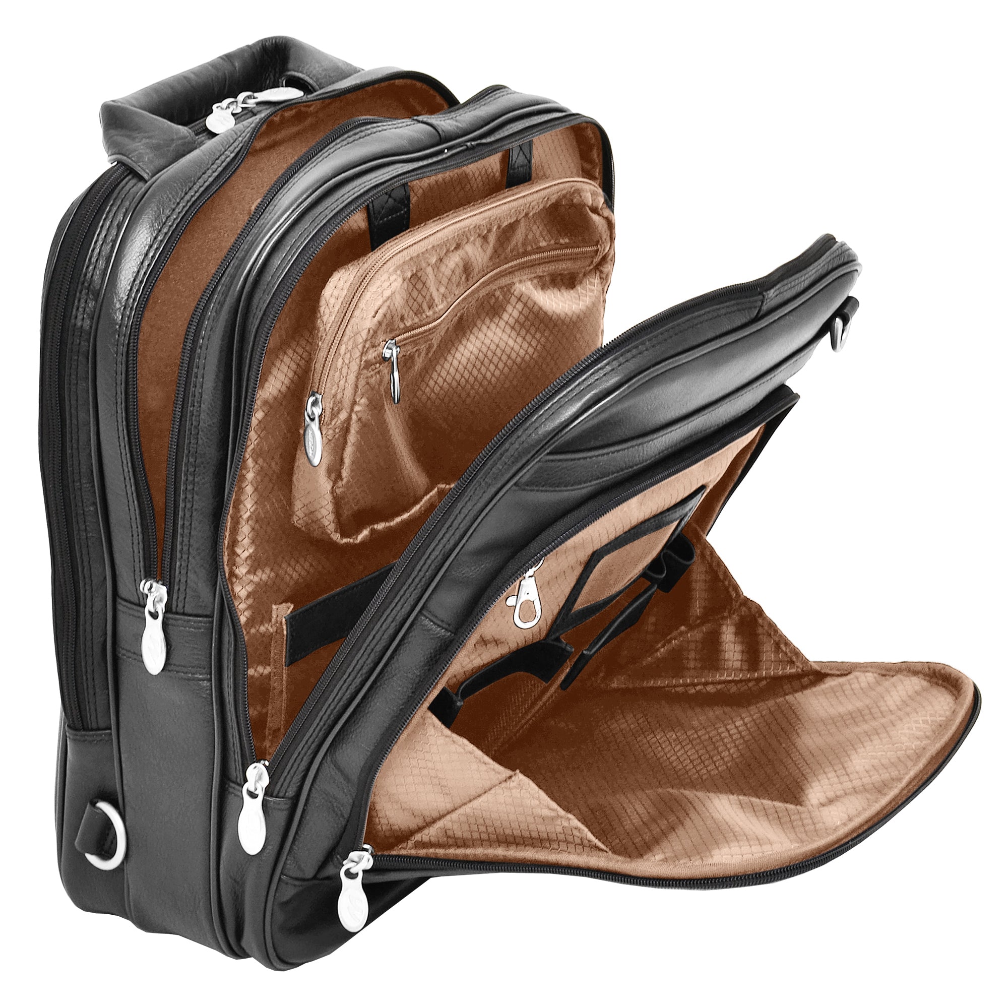 Premium 15” Leather 3-Way Laptop Backpack