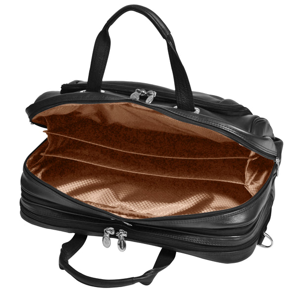 WEST LOOP | 17” Leather Expandable Laptop Briefcase