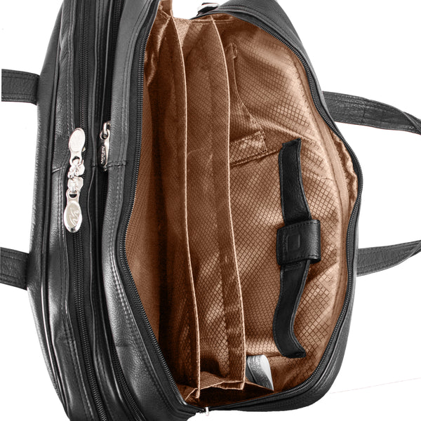 WEST LOOP | 17” Leather Expandable Laptop Briefcase