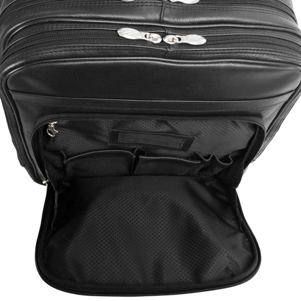 WICKER PARK | 17” Leather Detachable-Wheeled 3-Way Laptop Case