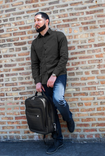 WICKER PARK | 17” Leather Detachable-Wheeled 3-Way Laptop Case