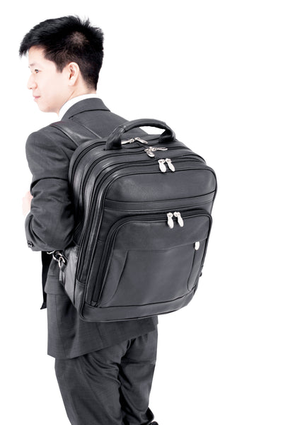 WICKER PARK | 17” Leather Detachable-Wheeled 3-Way Laptop Case