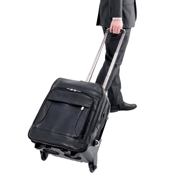 WICKER PARK | 17” Leather Detachable-Wheeled 3-Way Laptop Case