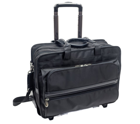 FRANKLIN | 17” Nylon Patented Detachable -Wheeled Laptop Briefcase