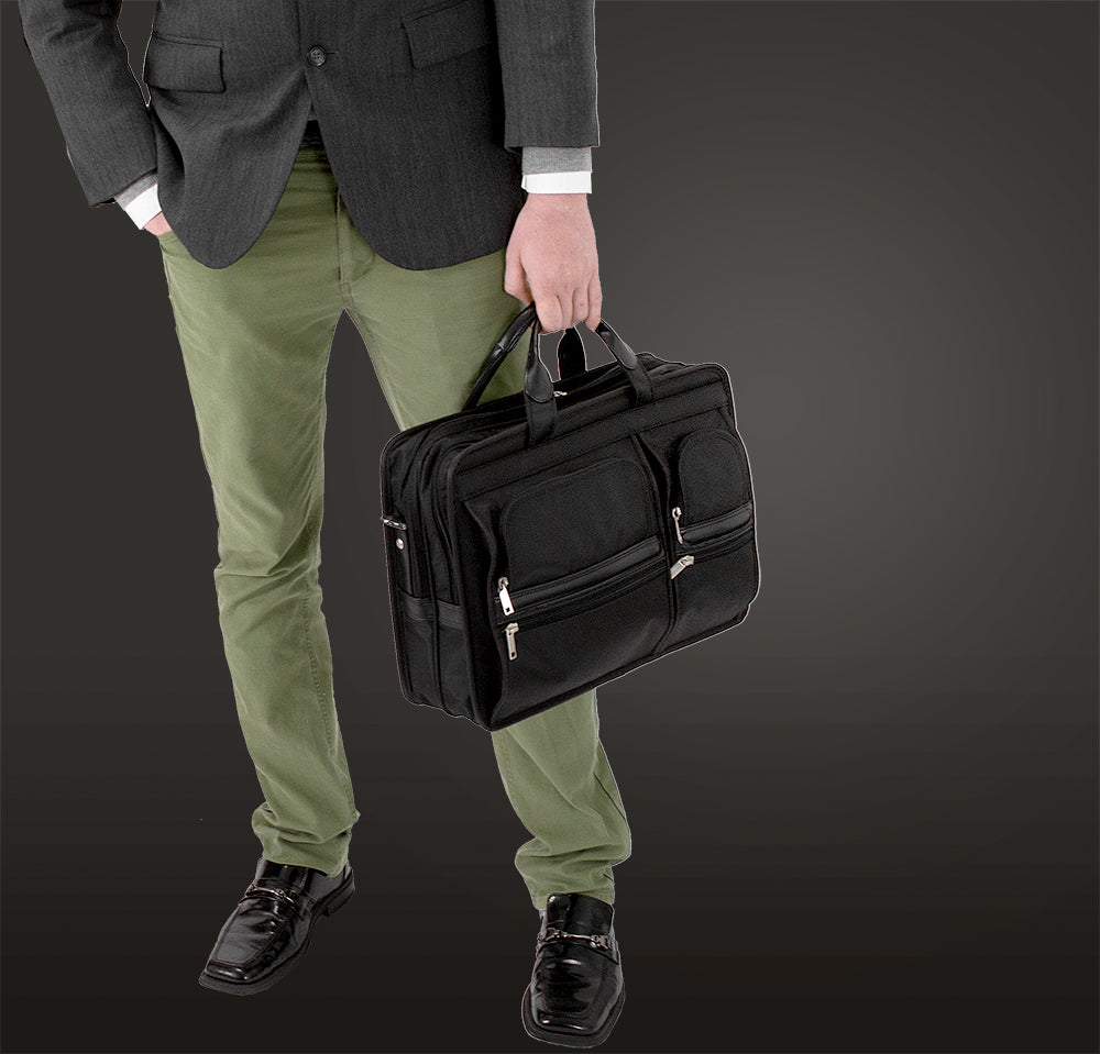HUBBARD | 15” Nylon Dual-Compartment Laptop Briefcase – McKleinUSA