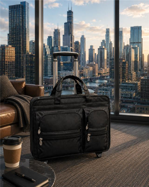 CLINTON | 17” Nylon Detachable-Wheeled Laptop Case