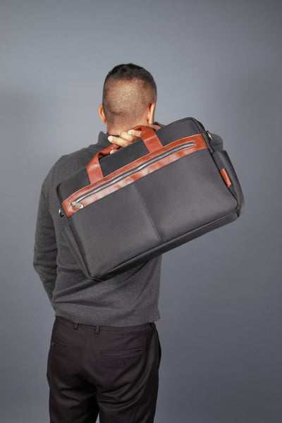 SOUTHPORT | 17” Nylon Two-Tone Laptop Briefcase