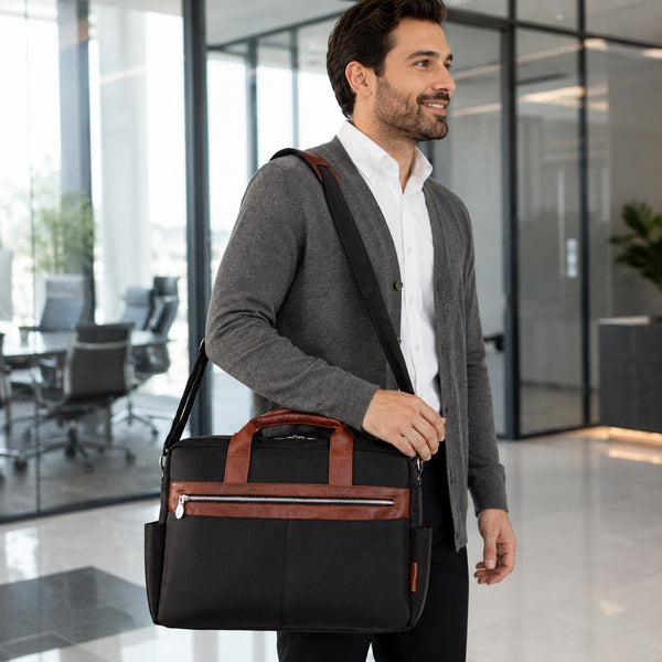 SOUTHPORT | 17” Nylon Two-Tone Laptop Briefcase