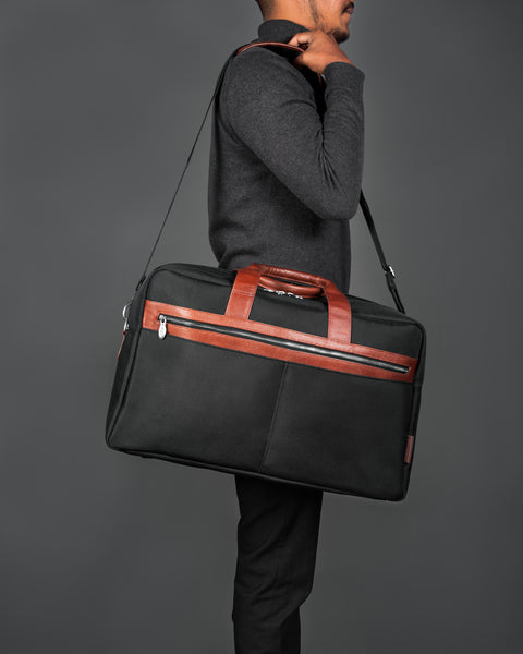 WELLINGTON  | 21” Nylon Carry-All Two-Tone Laptop Duffel