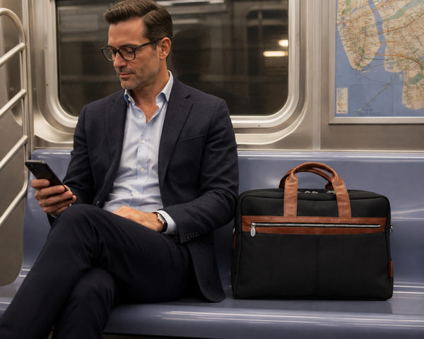 WELLINGTON  | 21” Nylon Carry-All Two-Tone Laptop Duffel