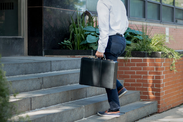 DALEY | 4.25” Leather Attaché Briefcase