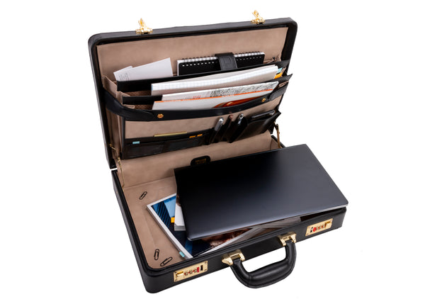 DALEY | 4.25” Leather Attaché Briefcase