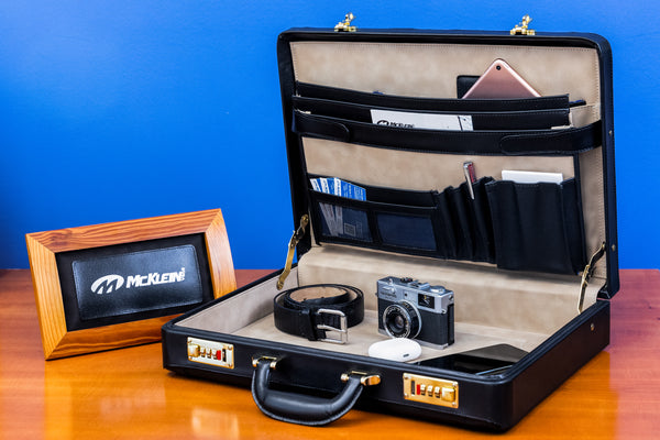 DALEY | 4.25” Leather Attaché Briefcase