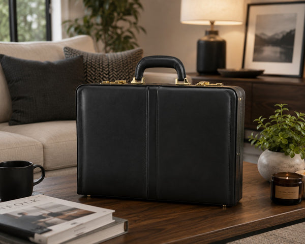 REAGAN | 4.25” Leather Attaché Briefcase