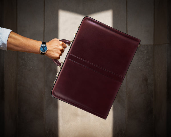 REAGAN | 4.25” Leather Attaché Briefcase