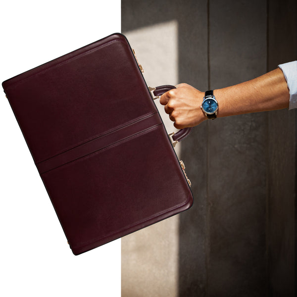 REAGAN | 4.25” Leather Attaché Briefcase