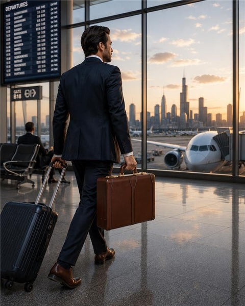 LAWSON | 4.25” Leather Attaché Briefcase