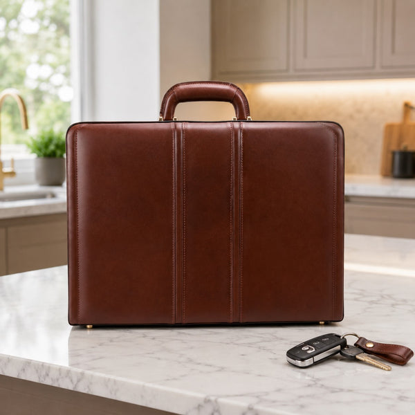 COUGHLIN | 5” Leather Expandable Attaché Briefcase