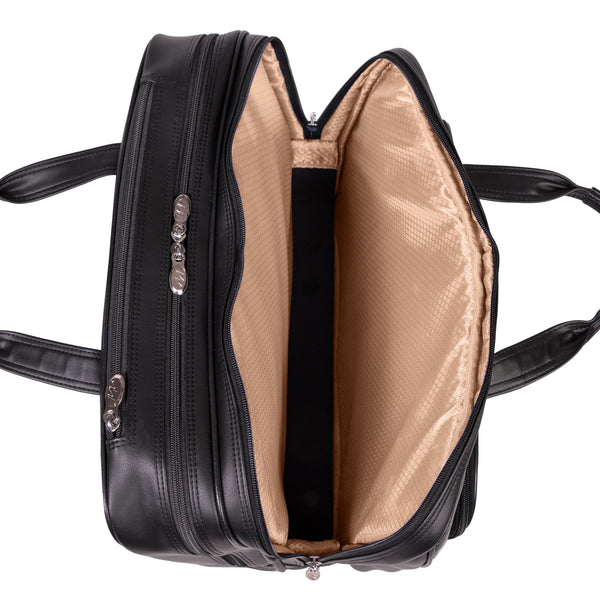 WRIGHTWOOD | 17” Leather Wheeled Laptop Briefcase