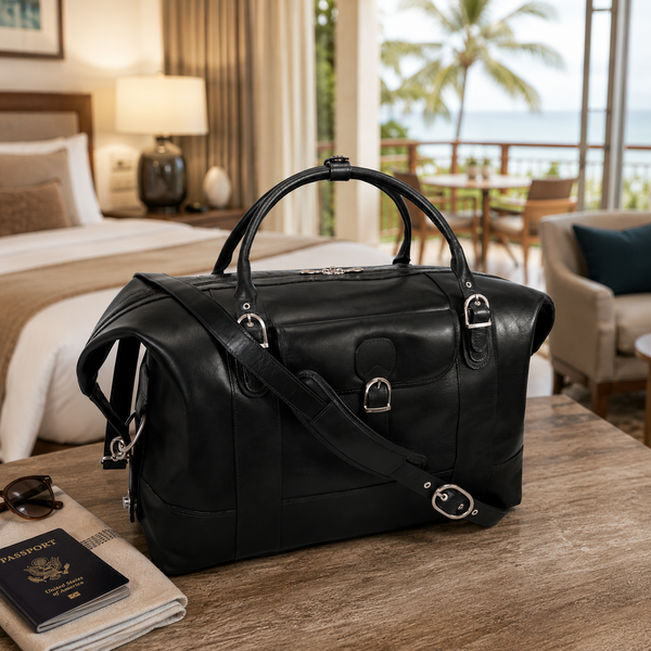 FLOSSMOOR | 21" Leather Carry-on Duffel