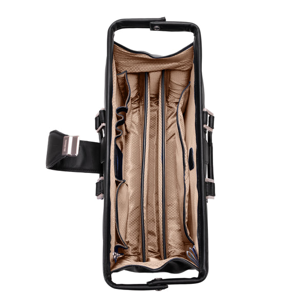 MORGAN | 17" Leather Litigator Laptop Briefcase