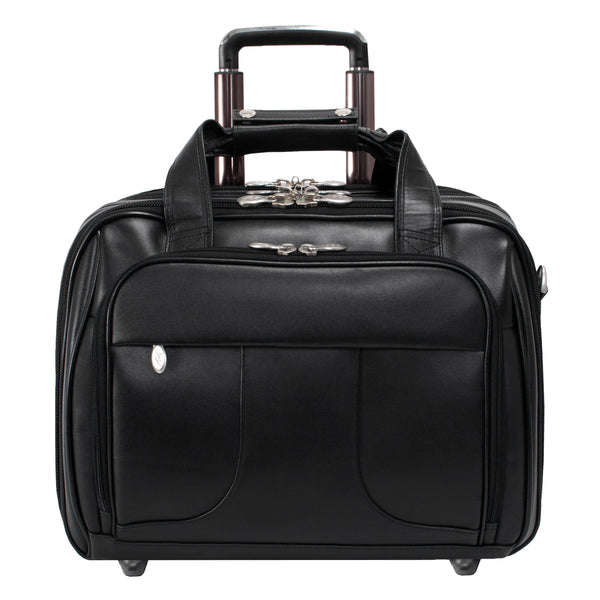 CHICAGO | 17” Leather Detachable-Wheeled Overnight Laptop Case