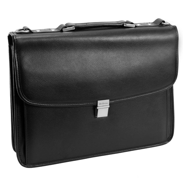 Ashford Double Compartment Vegan Leather Briefcase