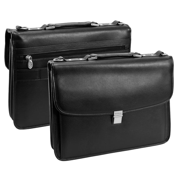 Ashford Double Compartment Vegan Leather Briefcase