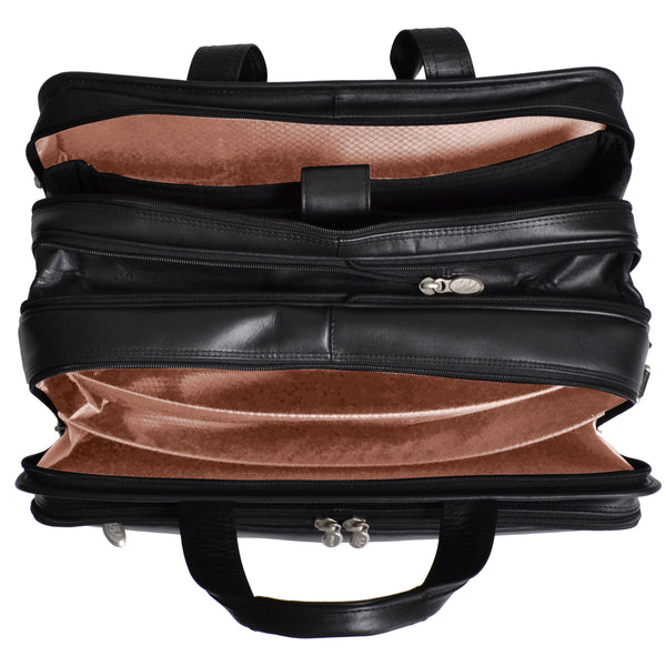WALTON | 17” Leather Expandable Laptop Briefcase