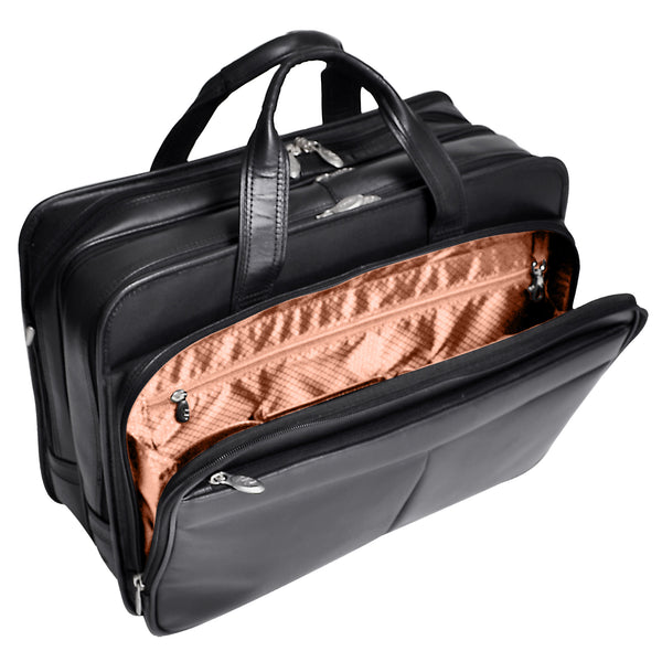 WALTON | 17” Leather Expandable Laptop Briefcase