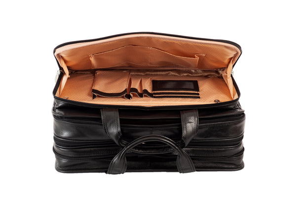 WALTON | 17” Leather Expandable Laptop Briefcase