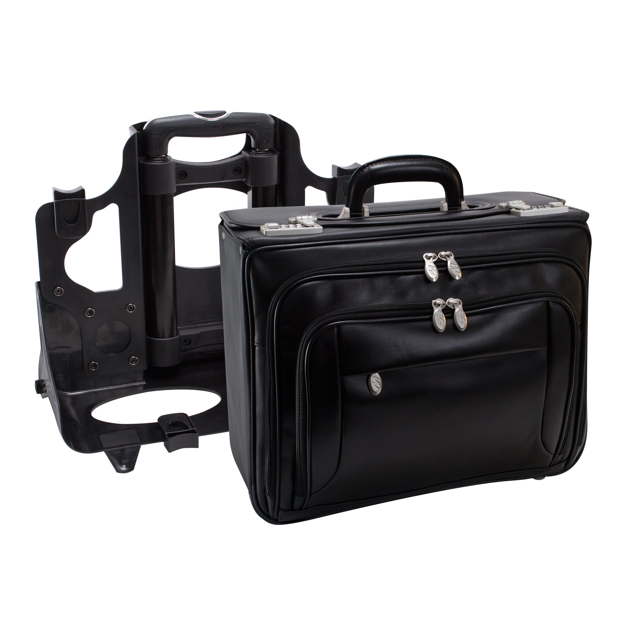 17” Leather Detachable-Wheeled Catalog Case Sheridan 8466 by