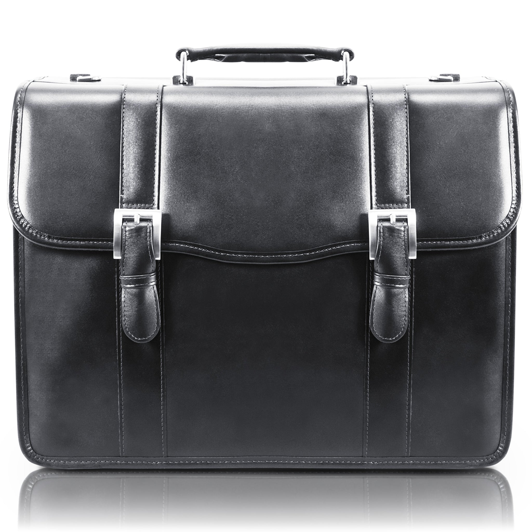 McKleinUSA WEST Loop Expandable Briefcase - Double Compartment, Black, Fits 15.4" Laptop - View #2