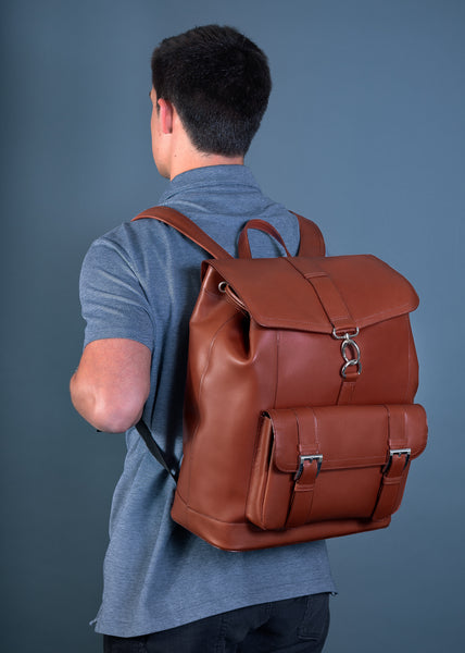HAGEN | 15” Leather Laptop Backpack