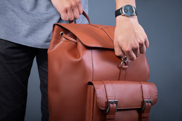 HAGEN | 15” Leather Laptop Backpack