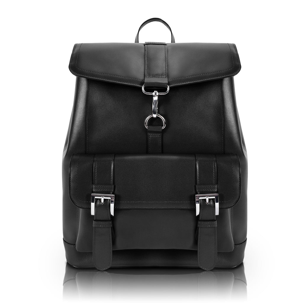Premium 15” Leather Laptop Backpack Black Premium 15” Leather Laptop Backpack Black