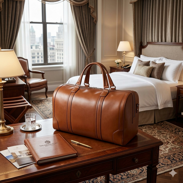 KINZIE |  20” Leather Carry-All Tablet Duffel