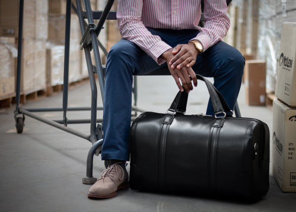 KINZIE |  20” Leather Carry-All Tablet Duffel