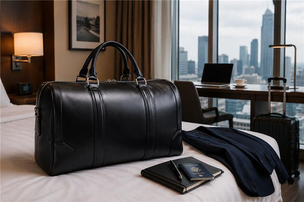 KINZIE |  20” Leather Carry-All Tablet Duffel