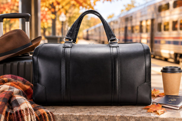 KINZIE |  20” Leather Carry-All Tablet Duffel