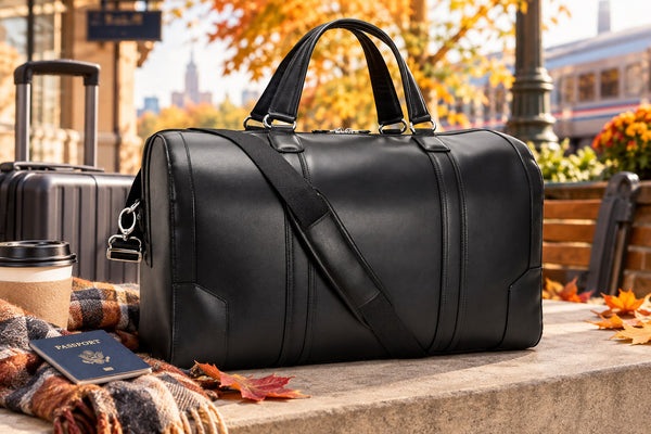 KINZIE |  20” Leather Carry-All Tablet Duffel