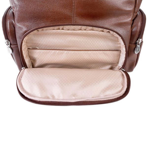 CUMBERLAND | 15” Leather Dual-Compartment Laptop Backpack