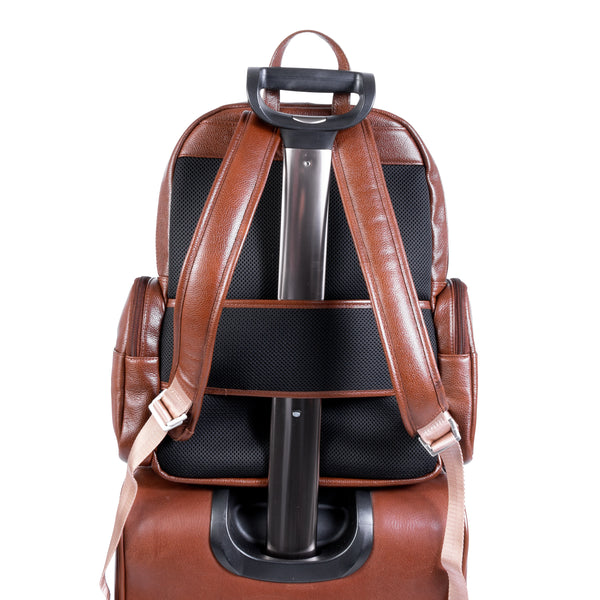 CUMBERLAND | 15” Leather Dual-Compartment Laptop Backpack