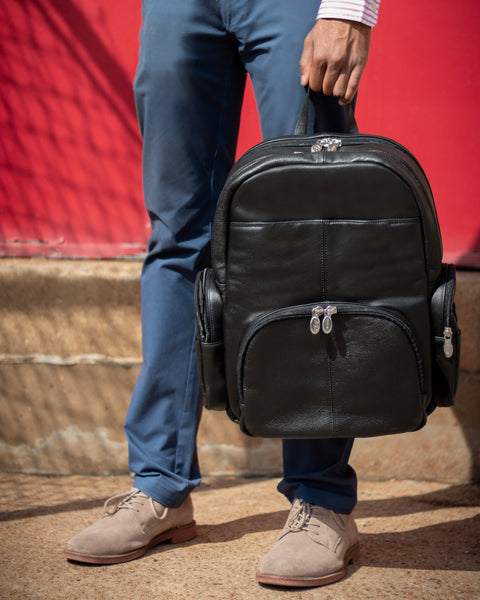 CUMBERLAND | 15” Leather Dual-Compartment Laptop Backpack