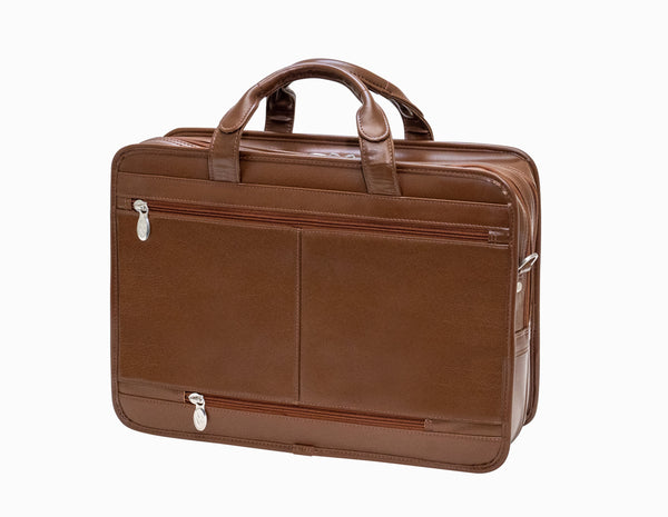 HUBBARD | 15” Leather Dual-Compartment Laptop Briefcase